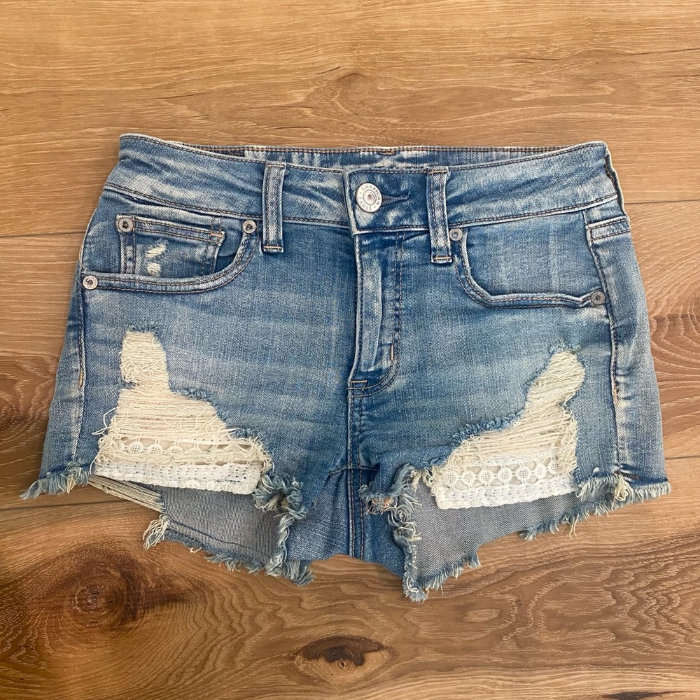 American Eagle Light Blue Shorts Sz 2